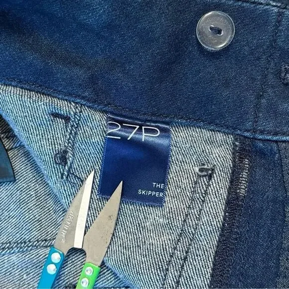 Pilcro Anthropologie Women’s The Skipper Wide-Leg Denim Jean Blue Sz 27P Petite - Picture 8 of 10